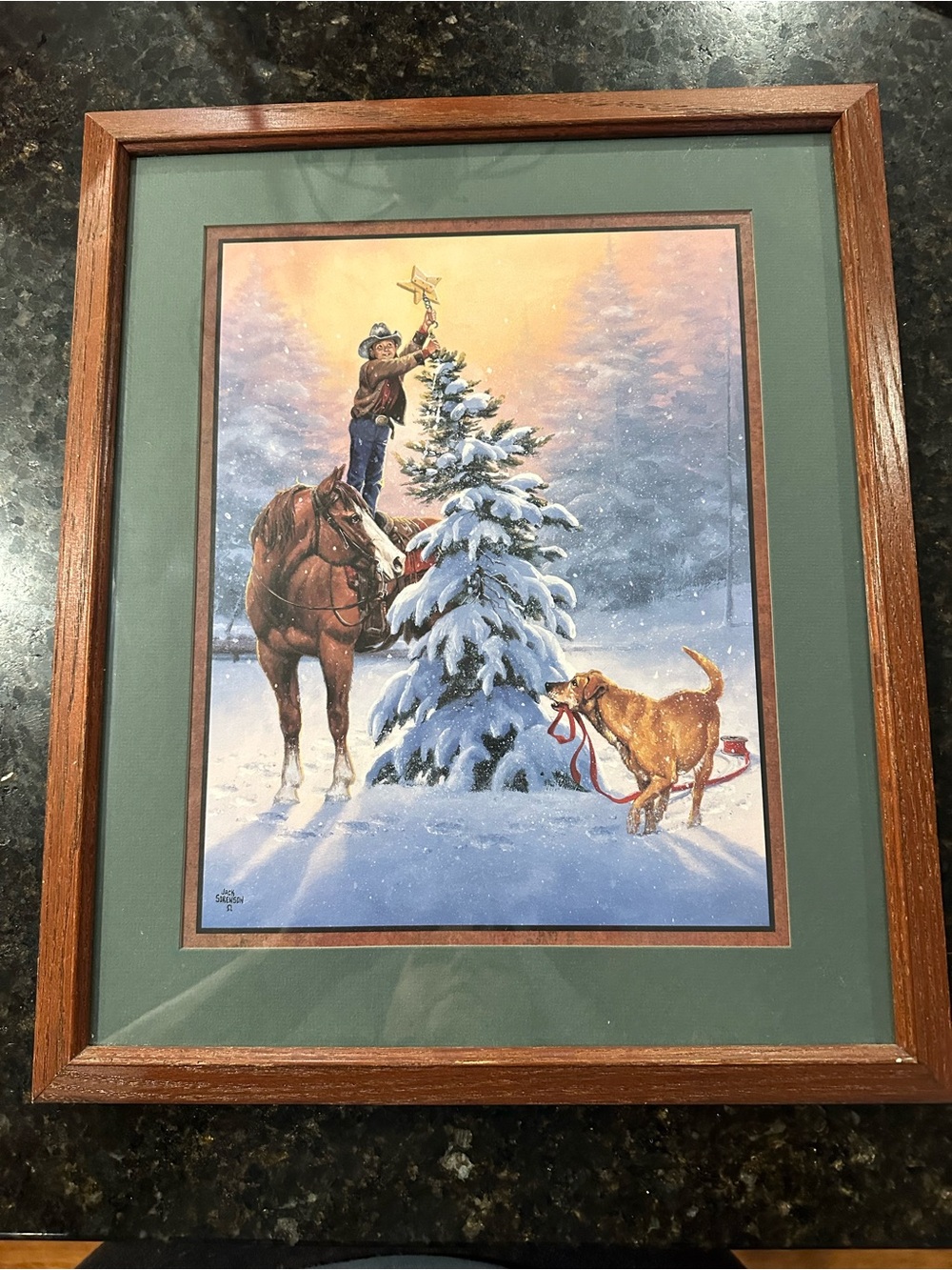 Home Interiors “Upon The Highest Bough”Horse and Dog Art Print -Jack Sorensen